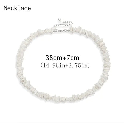 Hawaii Puka White Shell Necklace