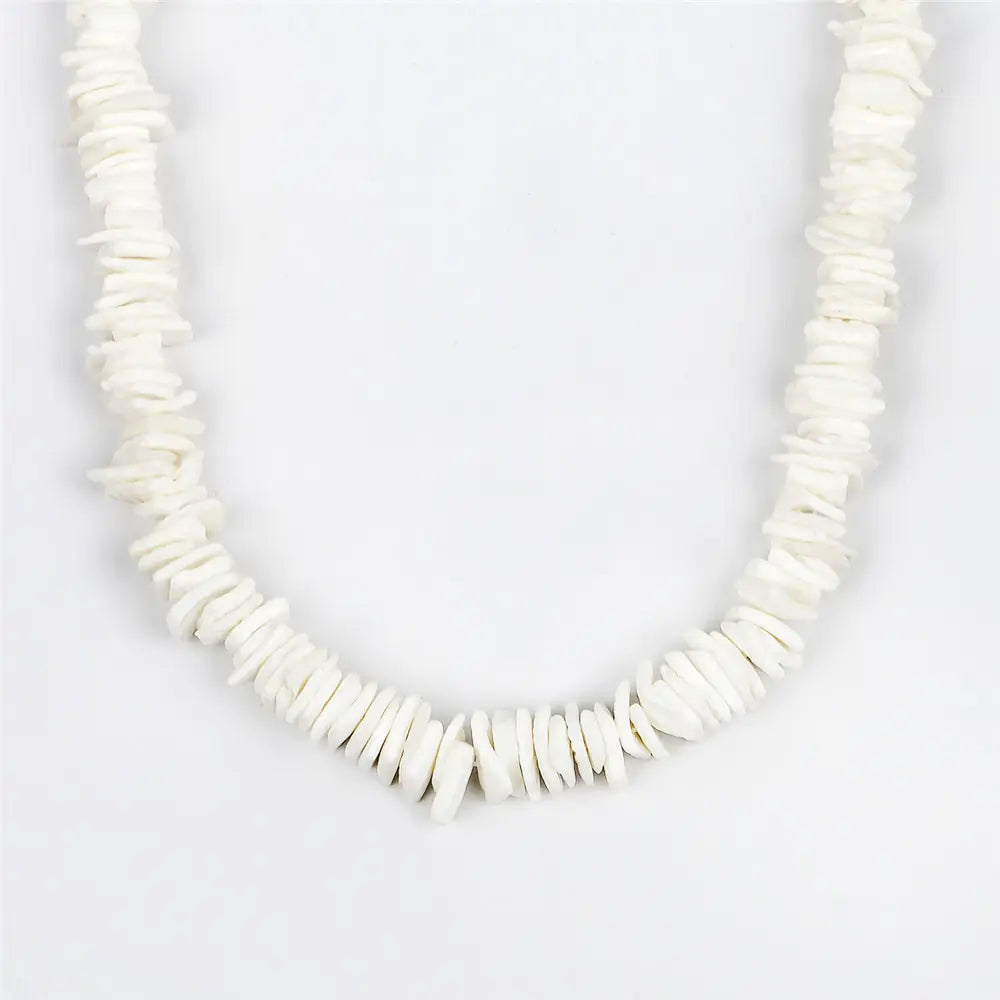 Hawaii Puka White Shell Necklace