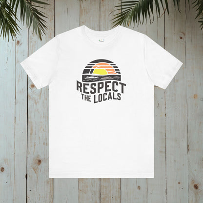 RESPECT THE LOCALS RETRO WOODBLOCK SUNSET CLASSIC TEE