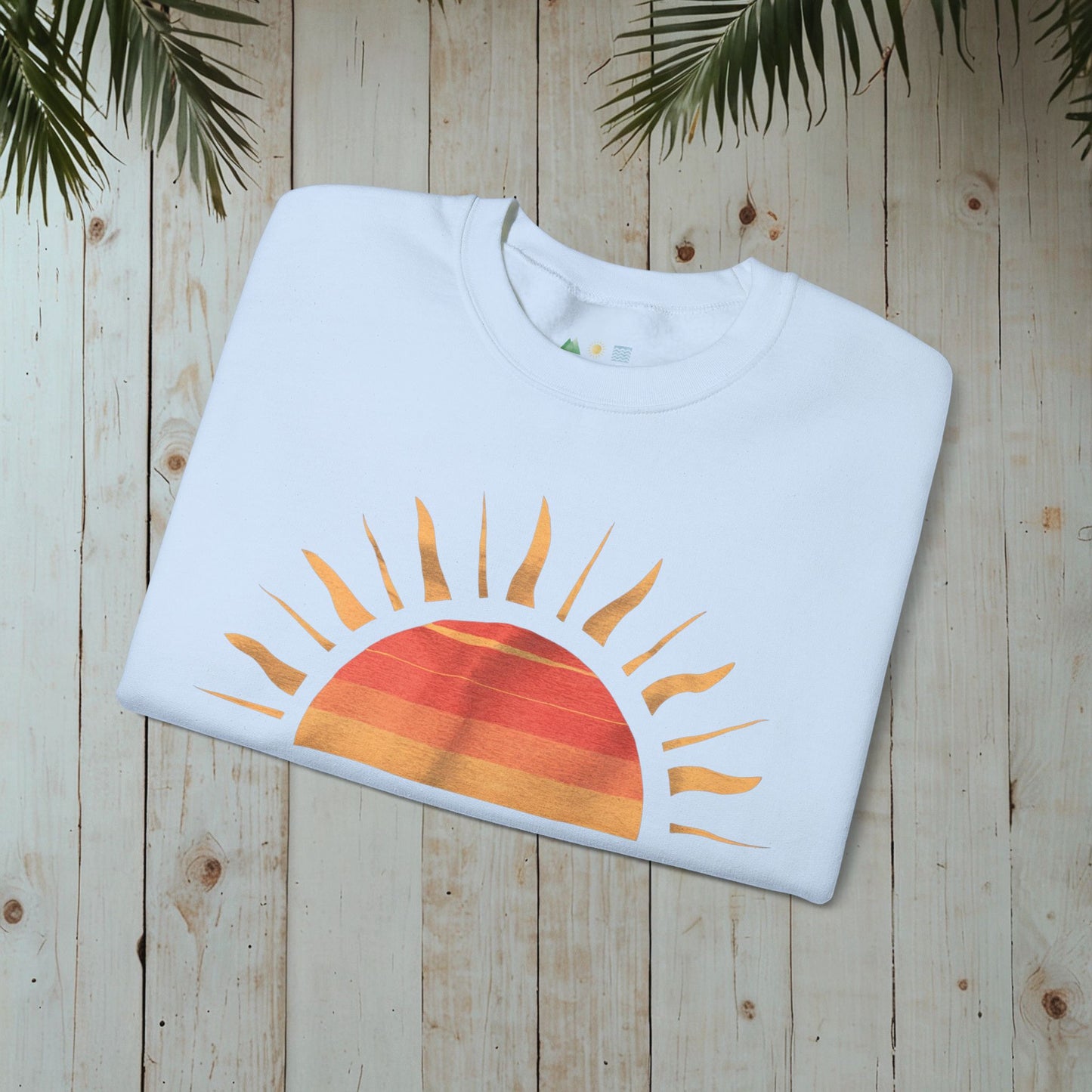 RETRO SUNSET Heavy Blend™ Crewneck Sweatshirt