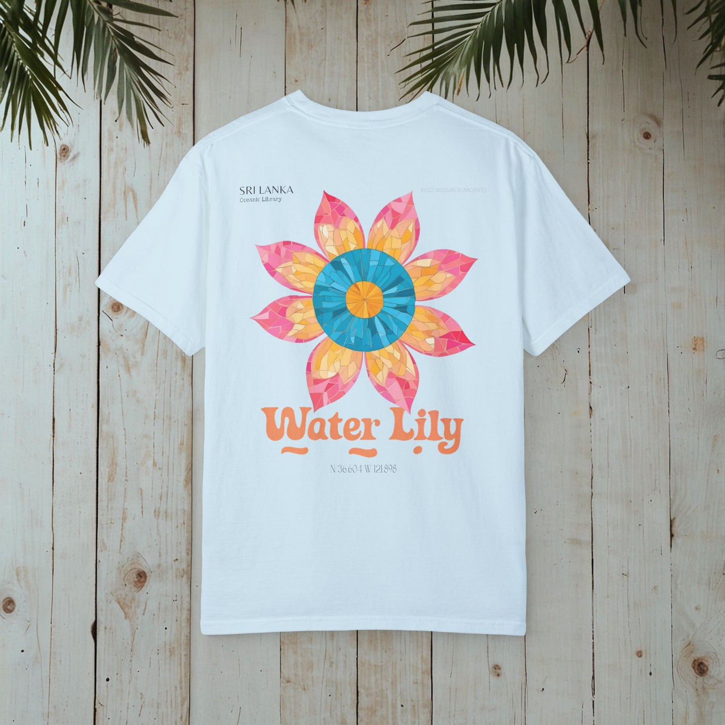 WATERLILY OCEANIC LIBRARY RETRO GARMENT-DYED TEE