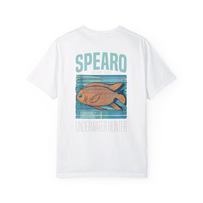 SPEARO UW HUNTER FISH WOODBLOCK GARMENT-DYED TEE