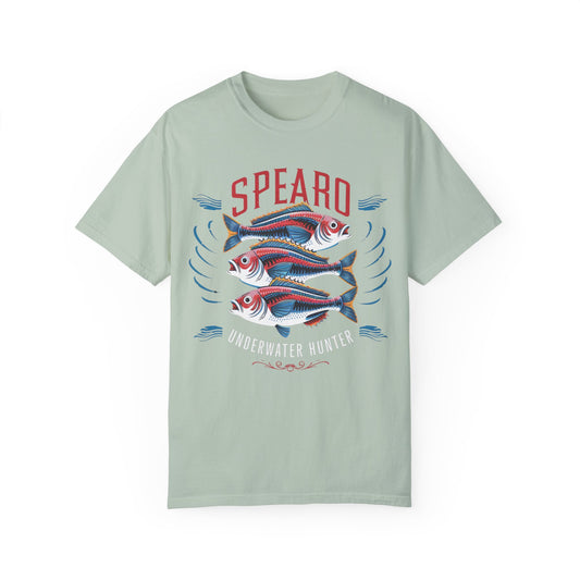 SPEARO WOODBLOCK FISH GARMENT-DYED TEE