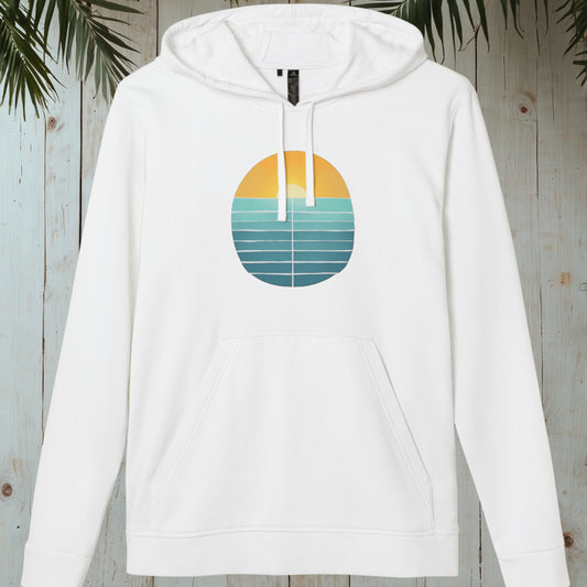 RETRO SUNSET OCEAN adidas® Unisex Fleece Hoodie