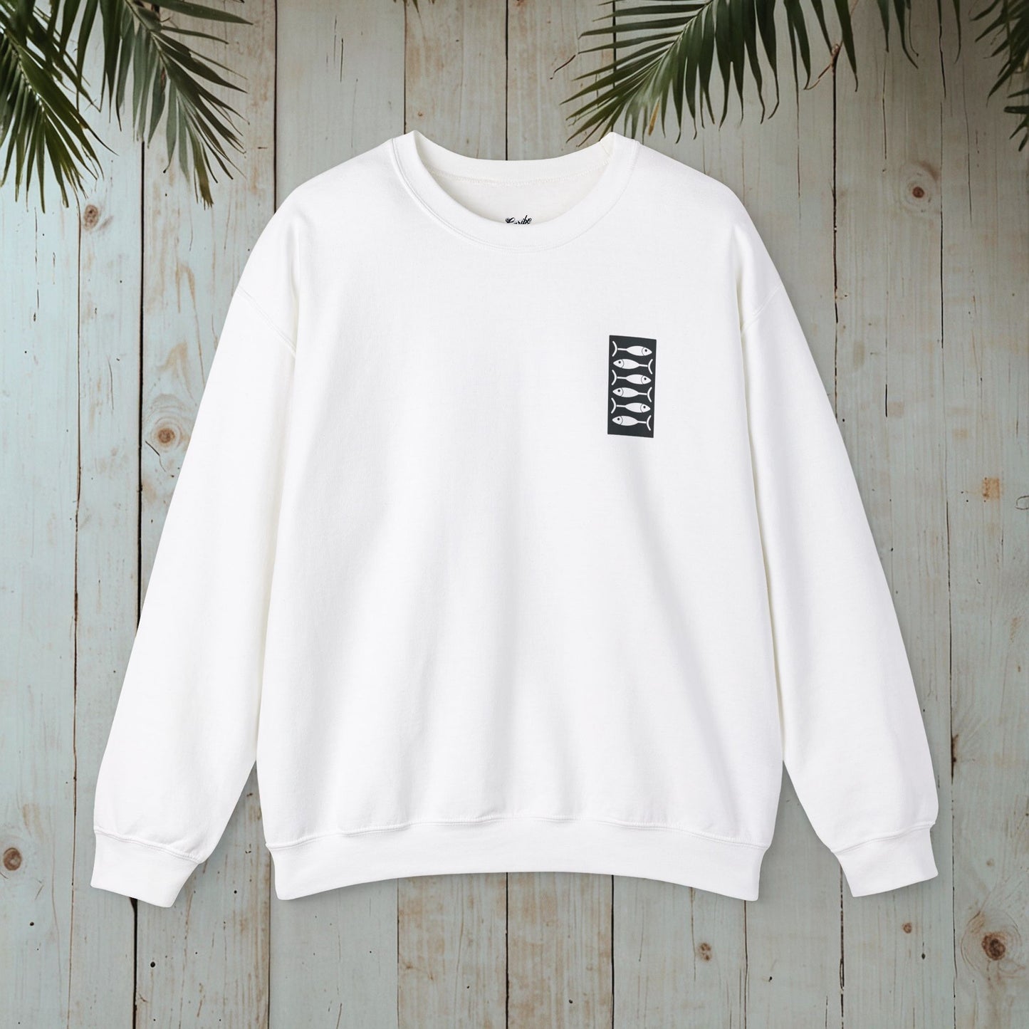 Woodblock Sardines Heavy Blend™ Crewneck Sweatshirt