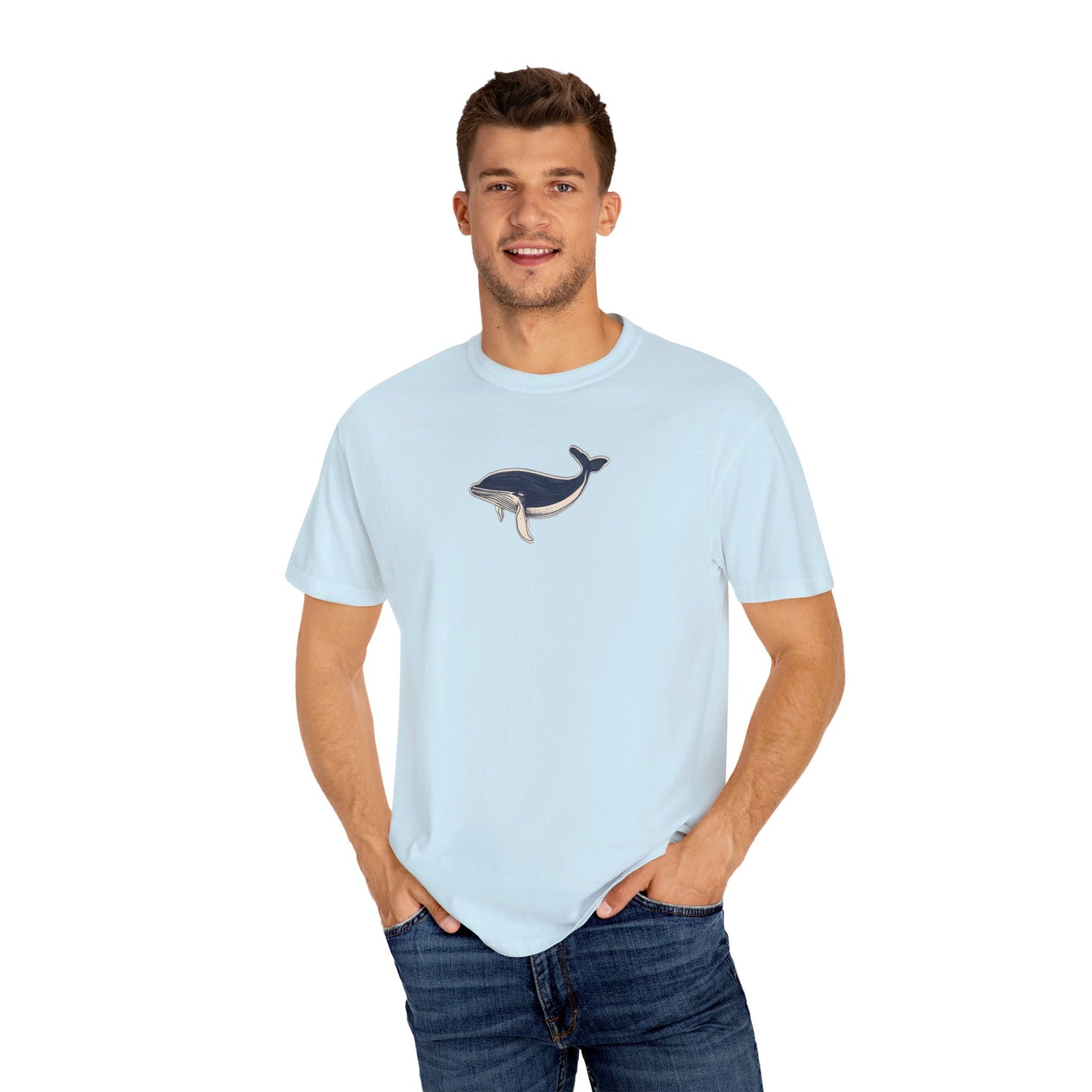 WHALE RETRO OCEAN GARMENT-DYED TEE