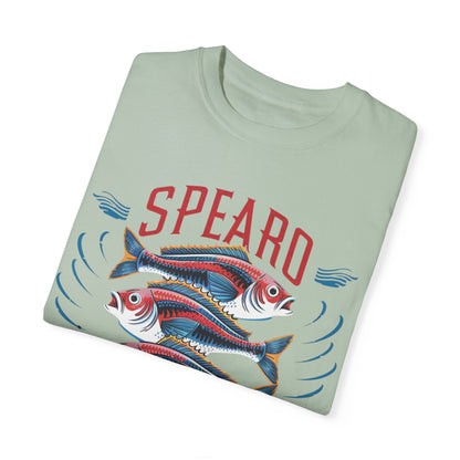 SPEARO WOODBLOCK FISH GARMENT-DYED TEE