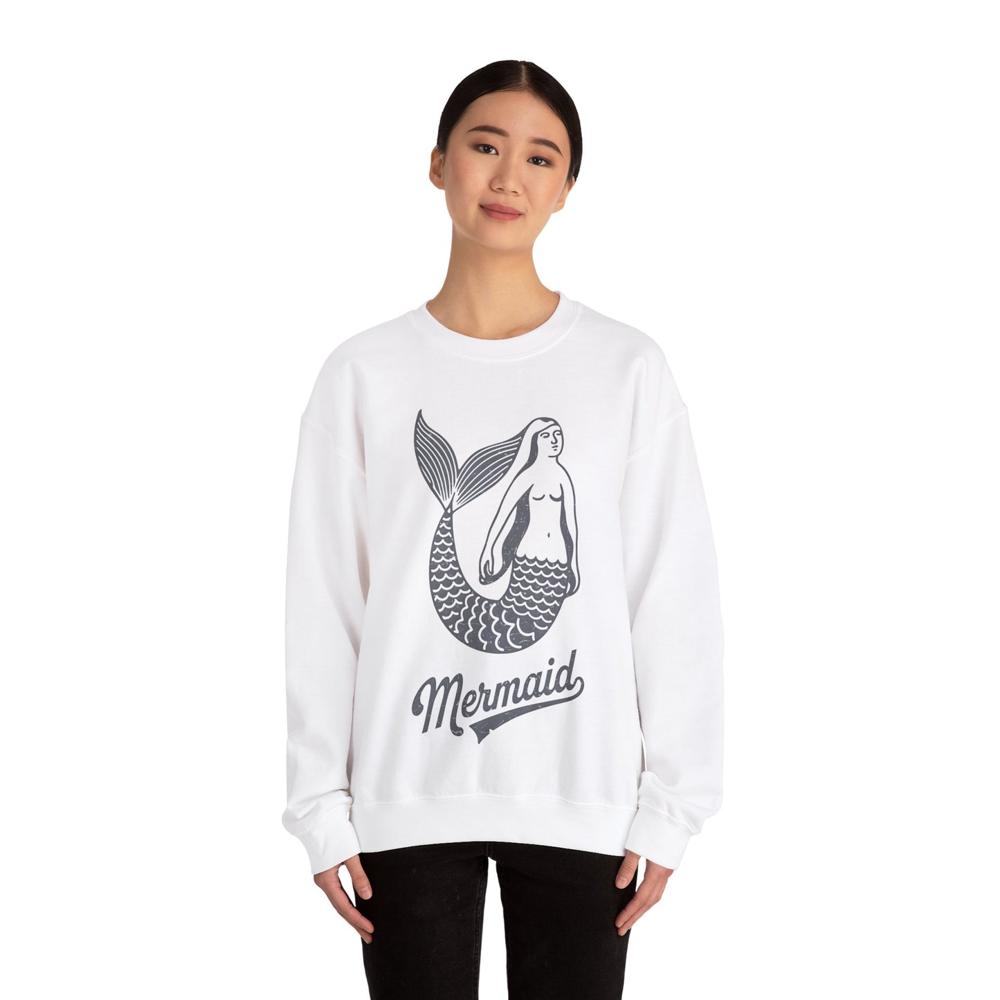 Mermaid Retro Heavy Blend™ Crewneck Sweatshirt