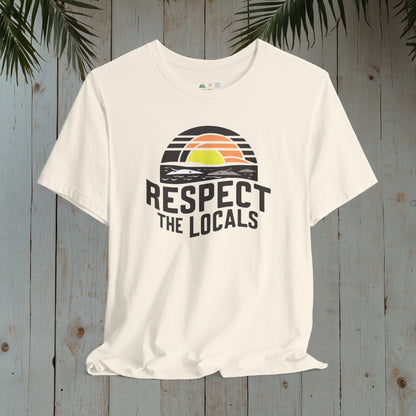 RESPECT THE LOCALS RETRO WOODBLOCK SUNSET CLASSIC TEE