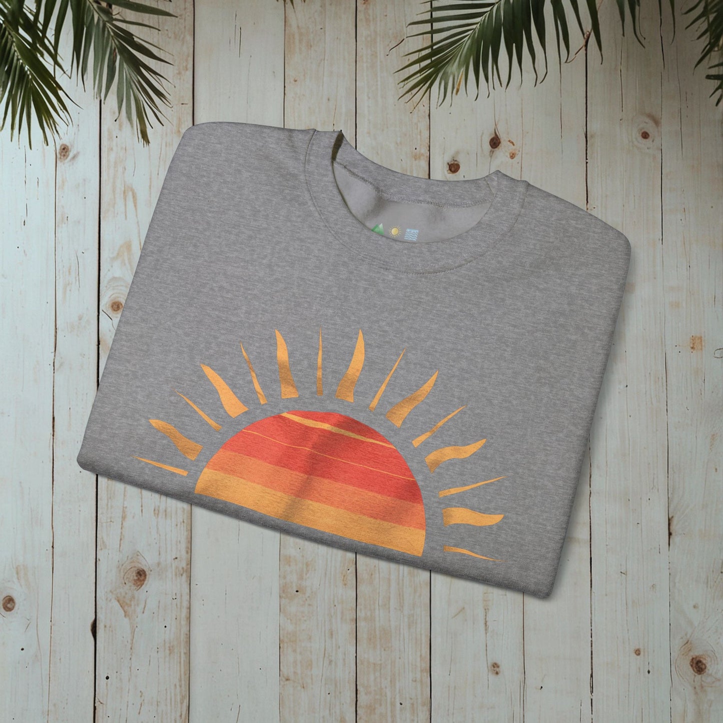 RETRO SUNSET Heavy Blend™ Crewneck Sweatshirt