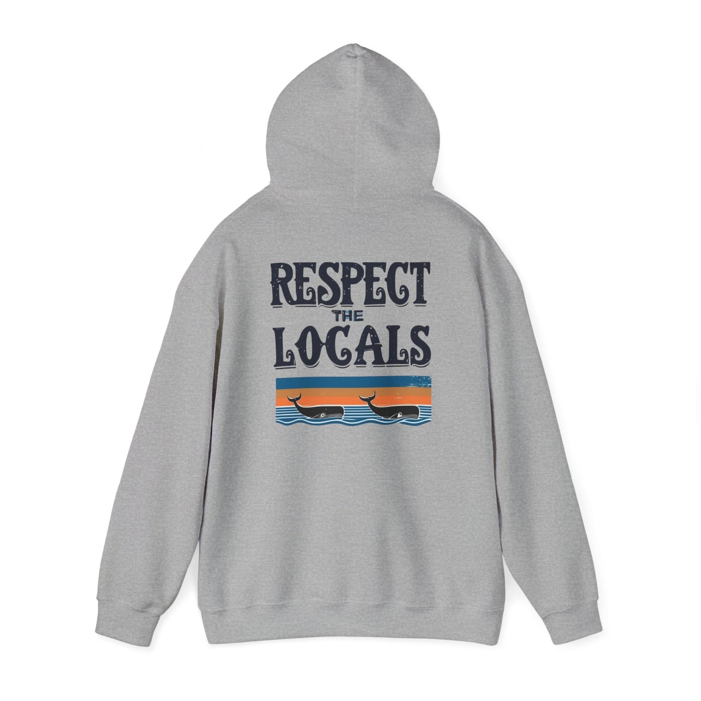 RESPECT THE LOCALS WHALES Heavy Blend™ Hooded Sweatshirt