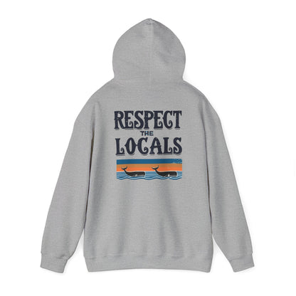 RESPECT THE LOCALS WHALES Heavy Blend™ Hooded Sweatshirt