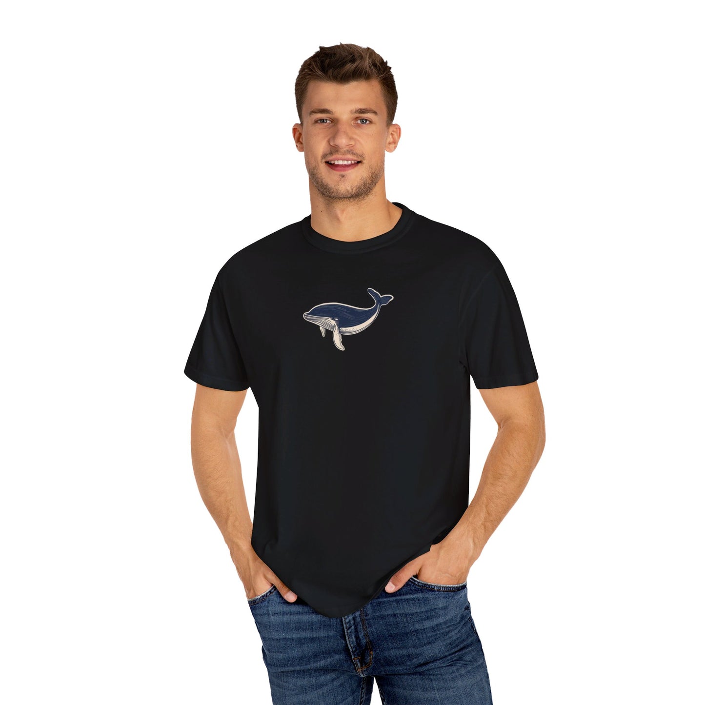 WHALE RETRO OCEAN GARMENT-DYED TEE