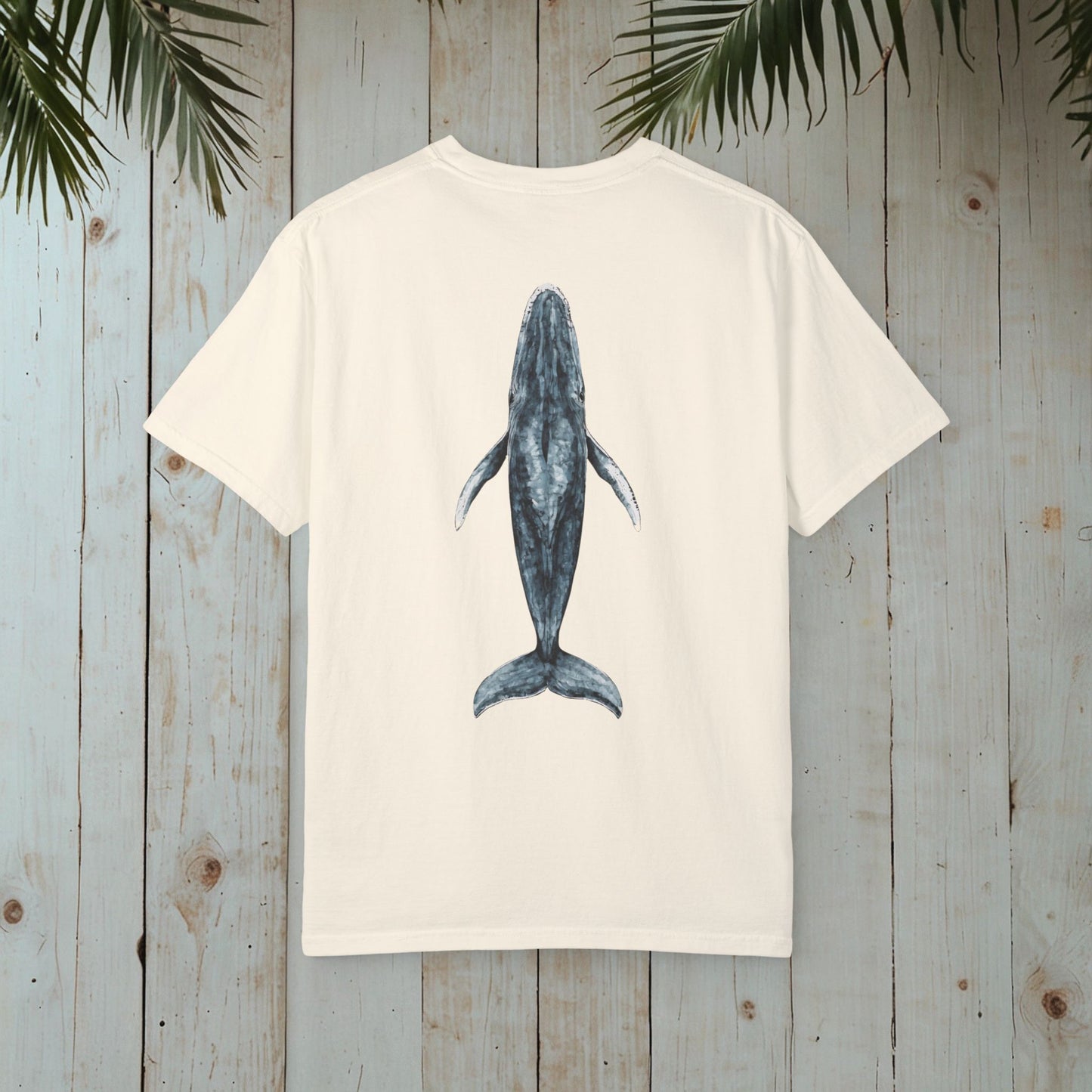 WHALE OCEANIC LIBRARY RETRO OCEAN GARMENT-DYED TEE