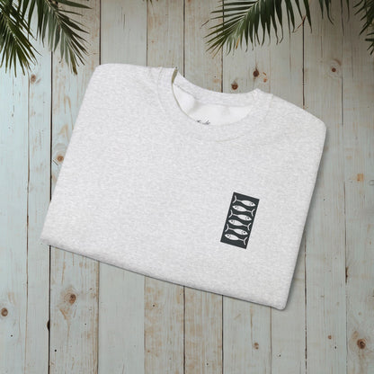 Woodblock Sardines Heavy Blend™ Crewneck Sweatshirt