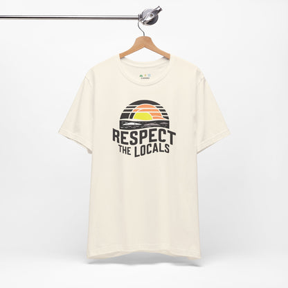 RESPECT THE LOCALS RETRO WOODBLOCK SUNSET CLASSIC TEE