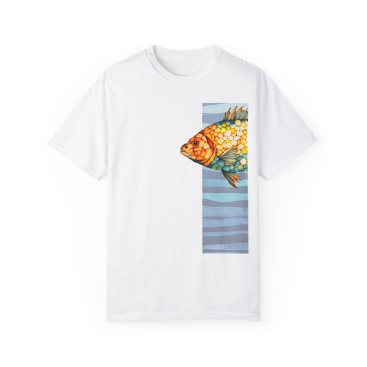 MOSAIC FISH GARMENT-DYED TEE