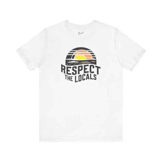 RESPECT THE LOCALS RETRO WOODBLOCK SUNSET CLASSIC TEE