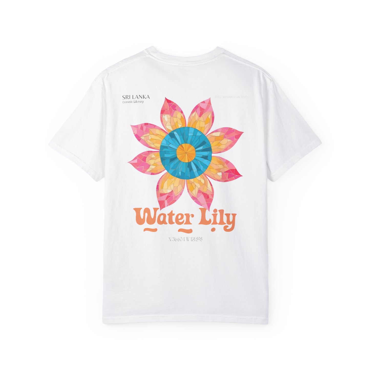 WATERLILY OCEANIC LIBRARY RETRO GARMENT-DYED TEE