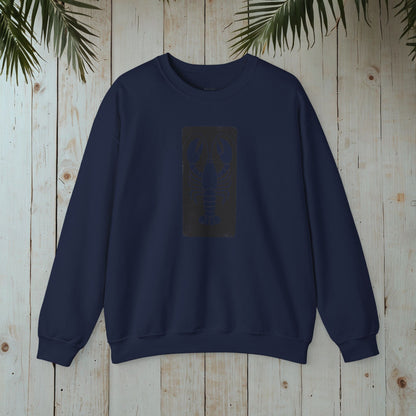 Woodblock Crab Crewneck Sweatshirt