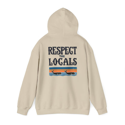 RESPECT THE LOCALS WHALES Heavy Blend™ Hooded Sweatshirt