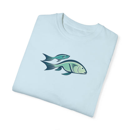 FISH RETRO WOODBLOCK GARMENT-DYED TEE