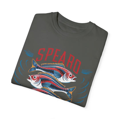 SPEARO WOODBLOCK FISH GARMENT-DYED TEE