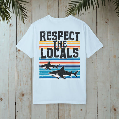 RESPECT THE LOCALS SHARKS GARMENT-DYED TEE