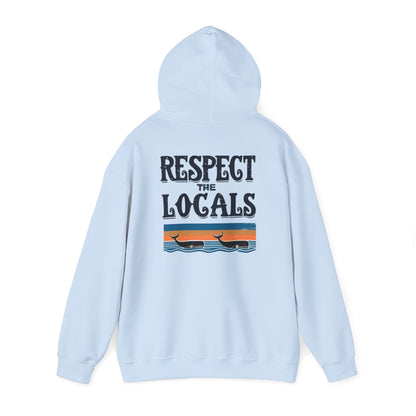 RESPECT THE LOCALS WHALES Heavy Blend™ Hooded Sweatshirt