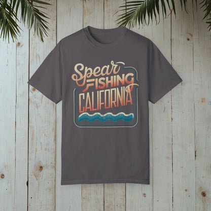 SPEARFISHING CALIFORNIA RETRO WAVE GARMENT-DYED TEE