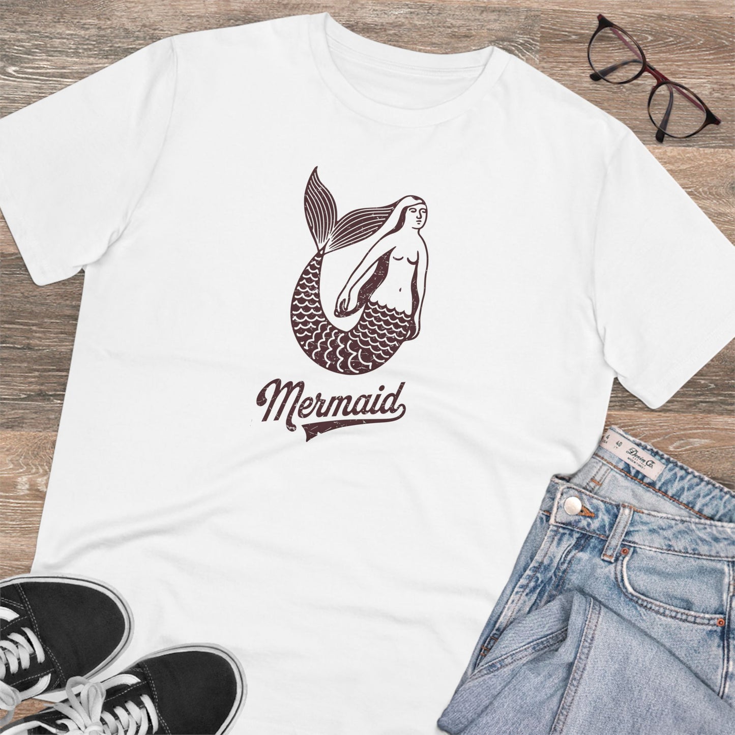 Mermaid Retro Organic T-shirt