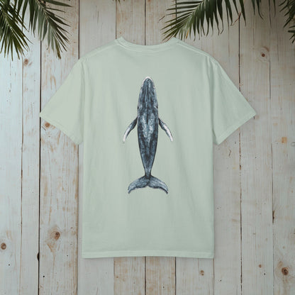 WHALE OCEANIC LIBRARY RETRO OCEAN GARMENT-DYED TEE