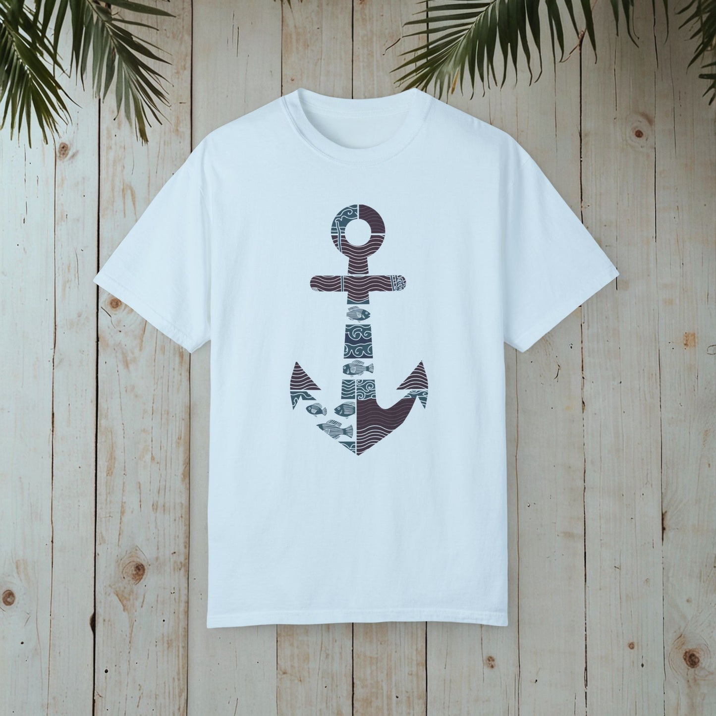 Anchored Retro Fish GARMENT-DYED TEE