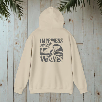 HAPPINESS COMES IN WAVES Heavy Blend™ Hooded Sweatshirt