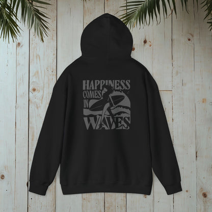 HAPPINESS COMES IN WAVES Heavy Blend™ Hooded Sweatshirt