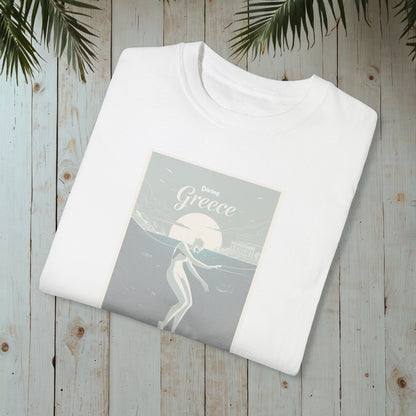 DIVING GREECE RETRO GARMENT-DYED TEE