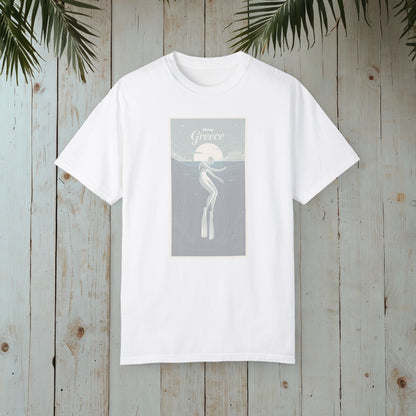 DIVING GREECE RETRO GARMENT-DYED TEE