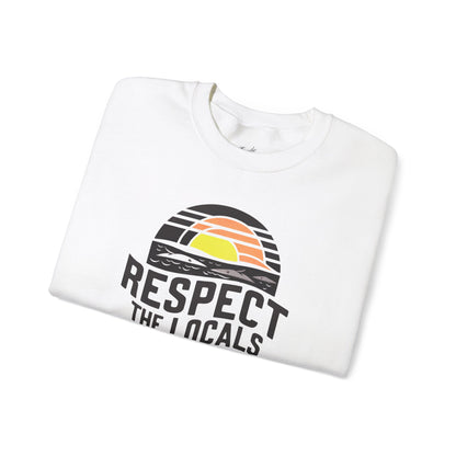 RESPECT THE LOCALS WOODBLOCK Heavy Blend™ Crewneck Sweatshirt