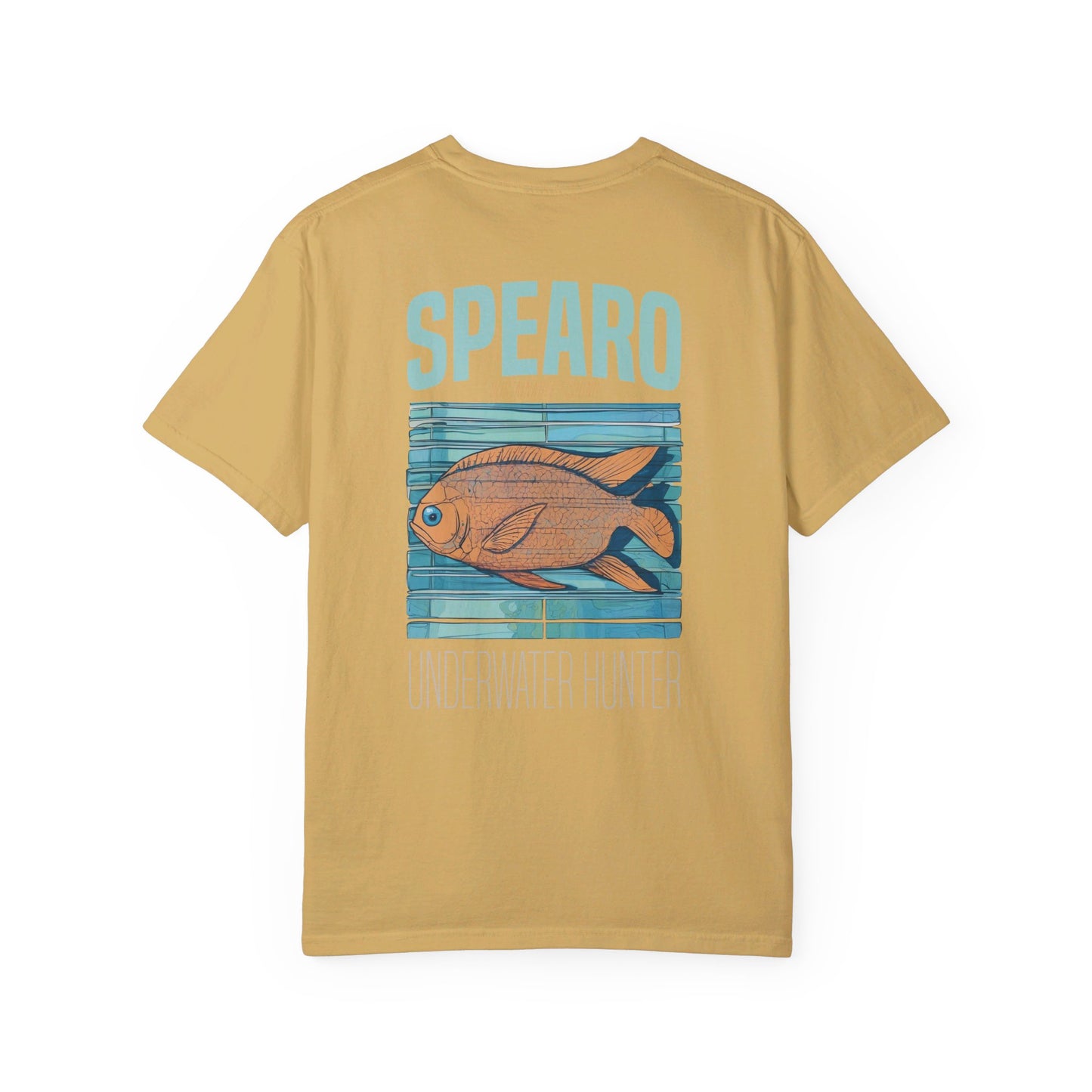 SPEARO UW HUNTER FISH WOODBLOCK GARMENT-DYED TEE