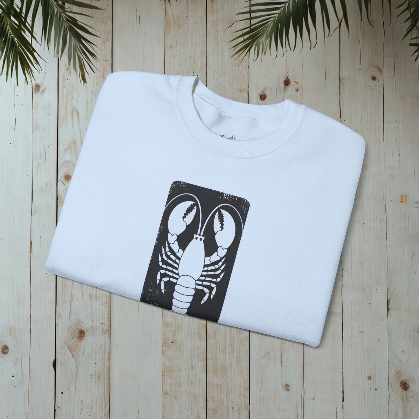 Woodblock Crab Crewneck Sweatshirt