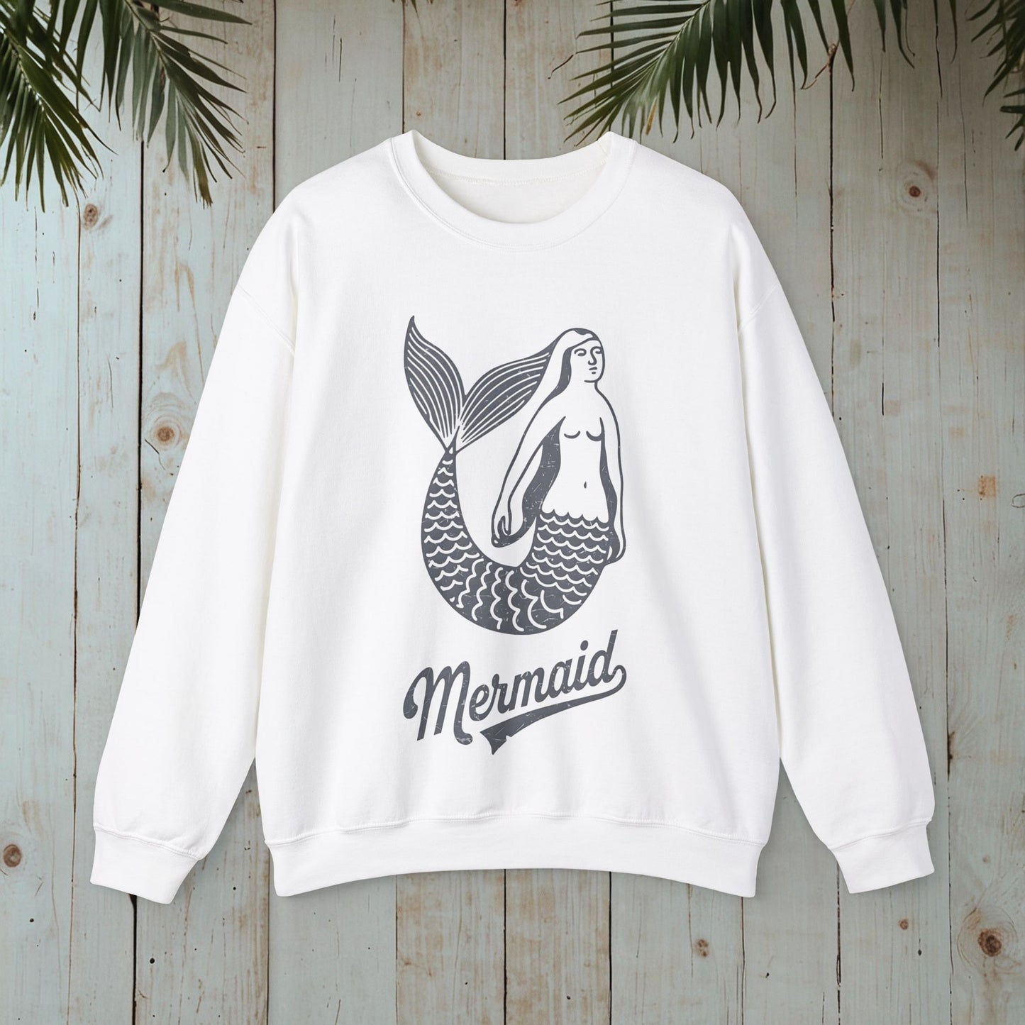 Mermaid Retro Heavy Blend™ Crewneck Sweatshirt