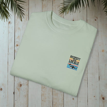 RESPECT THE LOCALS SHARKS GARMENT-DYED TEE