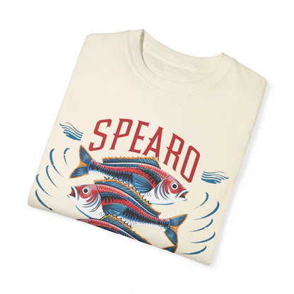 SPEARO WOODBLOCK FISH GARMENT-DYED TEE