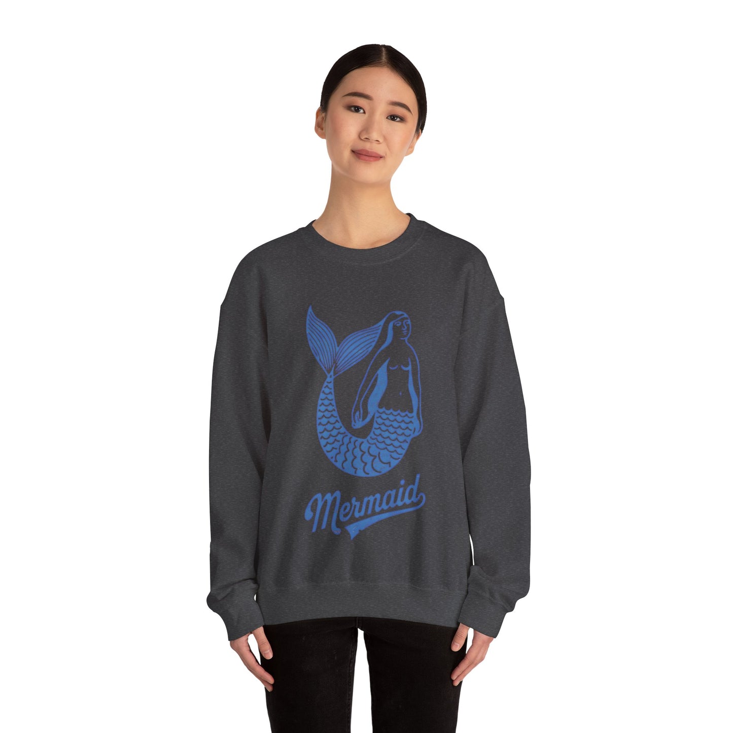 Mermaid Retro Heavy Blend™ Crewneck Sweatshirt