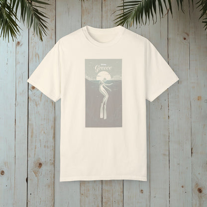 DIVING GREECE RETRO GARMENT-DYED TEE