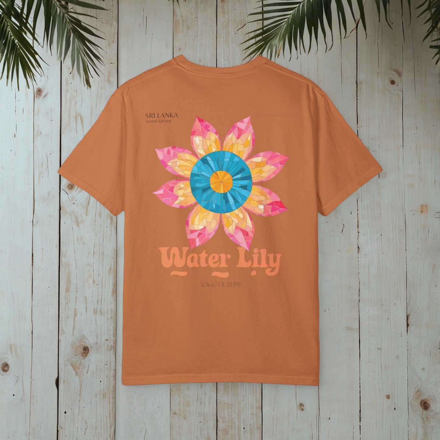 WATERLILY OCEANIC LIBRARY RETRO GARMENT-DYED TEE