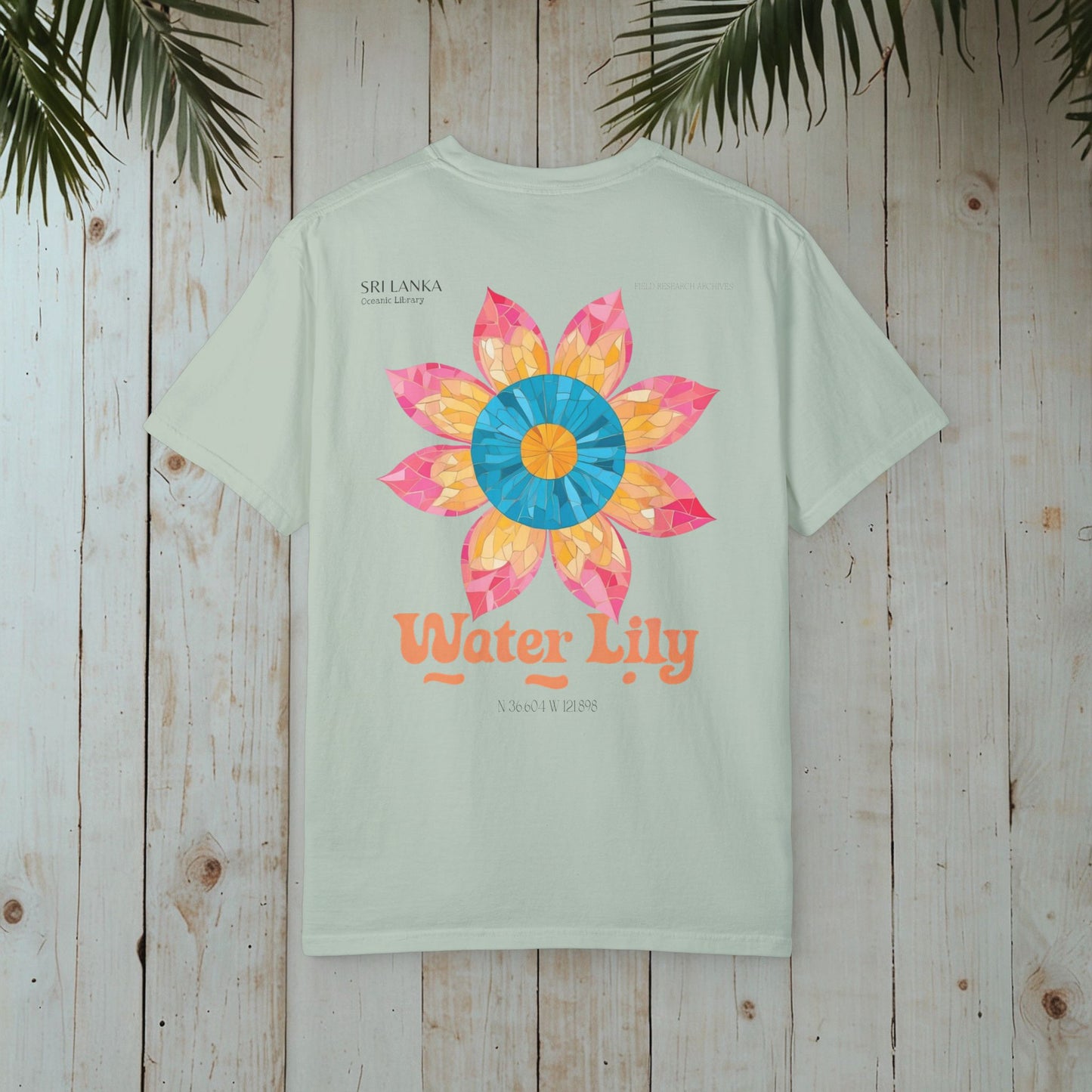 WATERLILY OCEANIC LIBRARY RETRO GARMENT-DYED TEE