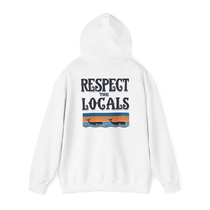 RESPECT THE LOCALS WHALES Heavy Blend™ Hooded Sweatshirt