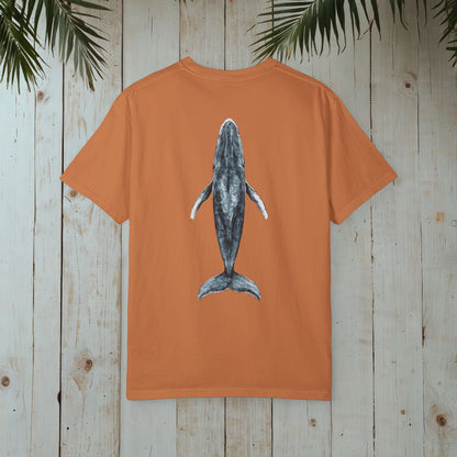 WHALE OCEANIC LIBRARY RETRO OCEAN GARMENT-DYED TEE