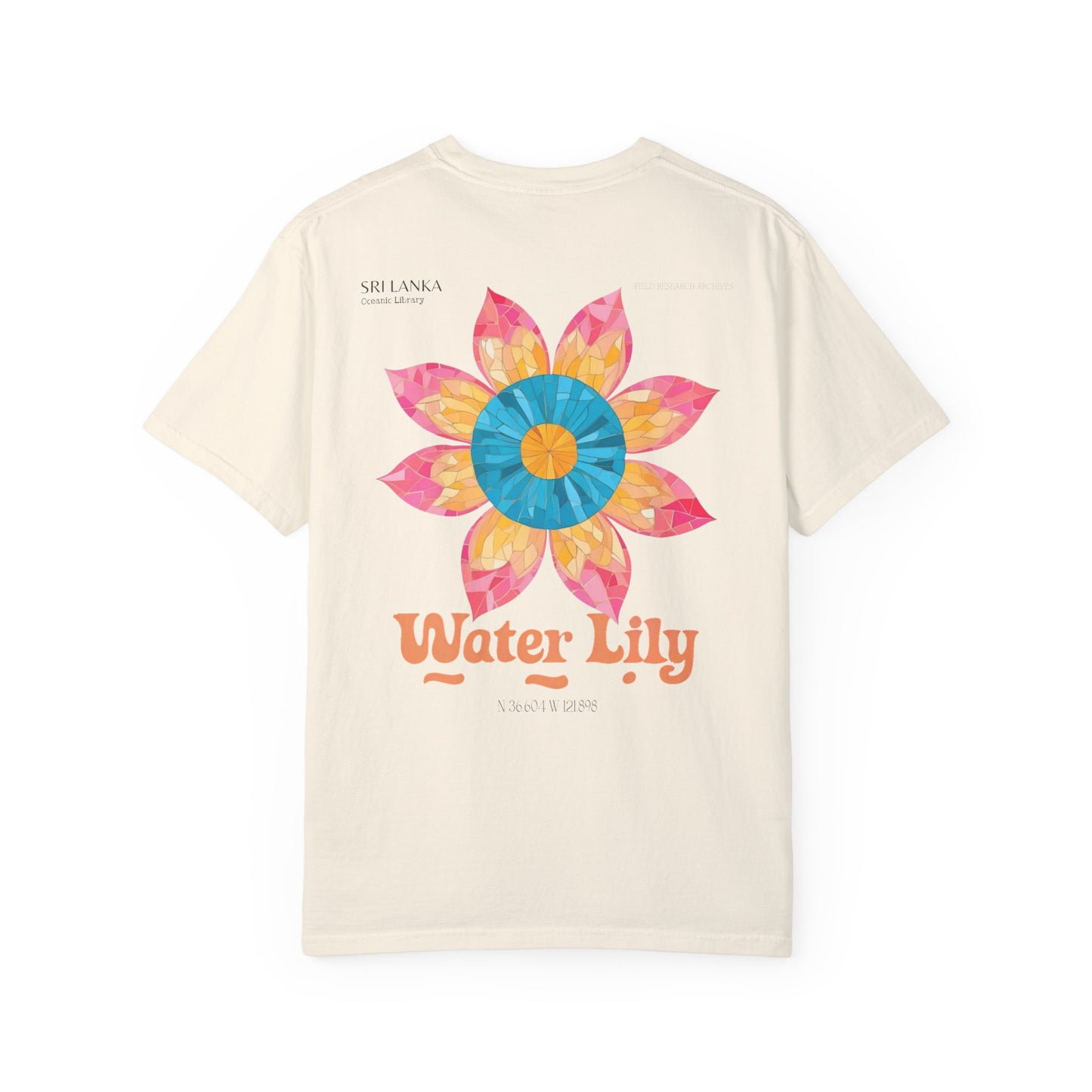 WATERLILY OCEANIC LIBRARY RETRO GARMENT-DYED TEE